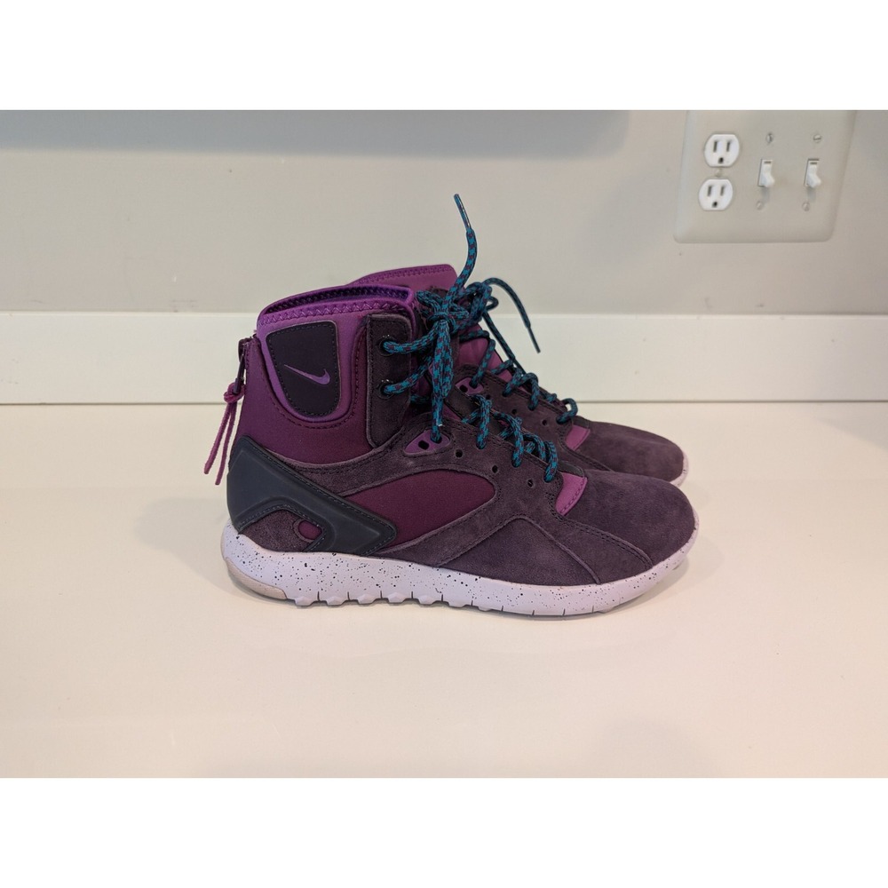 Nike Womens Koth Mid Top Lace Up Zip Sneaker Shoes Mulberry Purple Dusk Size 7